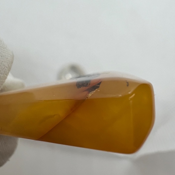 VINTAGE  BALTIC BUTTERSCOTCH INCLUSION AMBER STONE PENDANT SOVIET USSR - Picture 7 of 16
